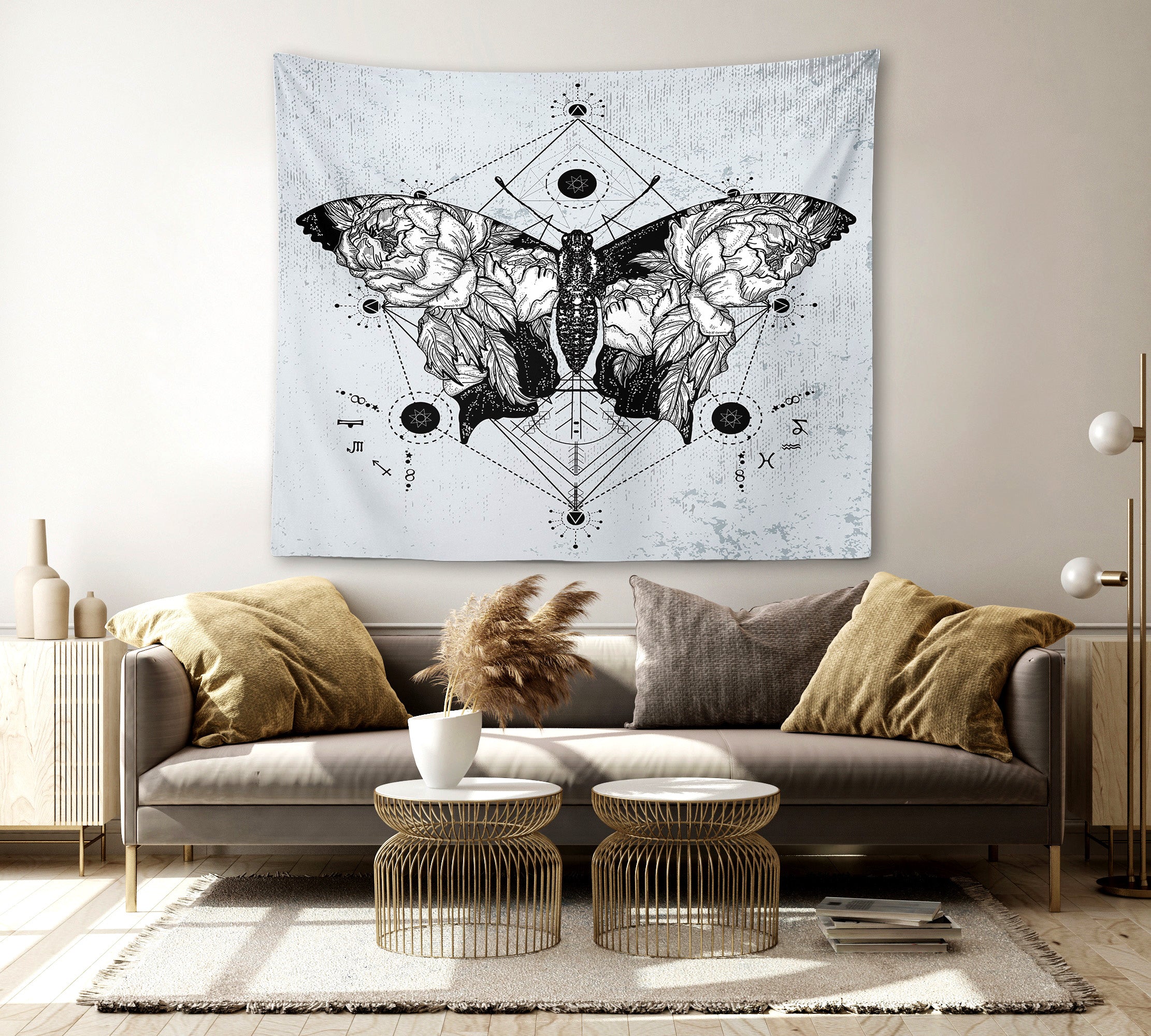 Gothic Butterfly Tapestry Shores Of Moon