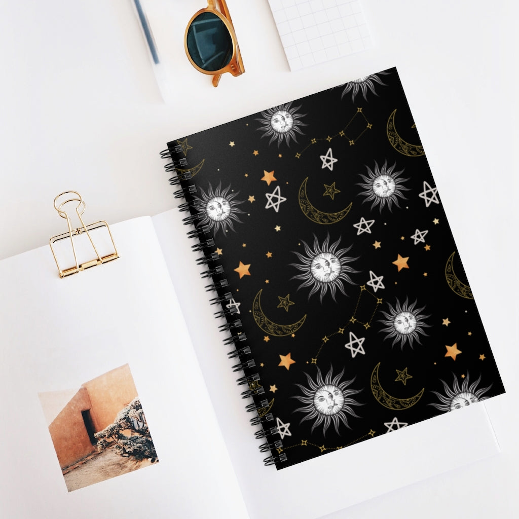 Sun and Moon Spiral Notebook - Celestial Diary