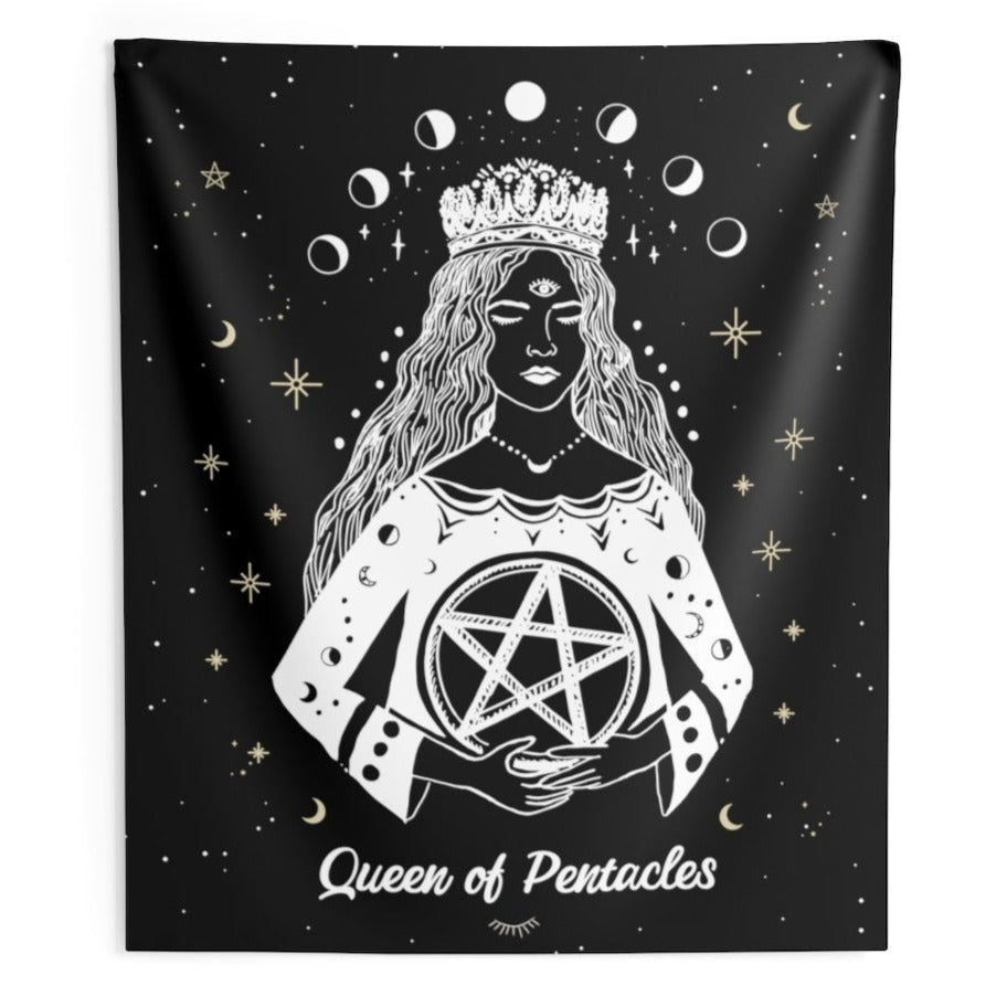 Queen Of Pentacles Tapestry