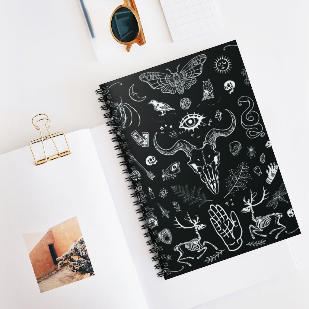 Witchy Spiral Notebook - Ruled Line