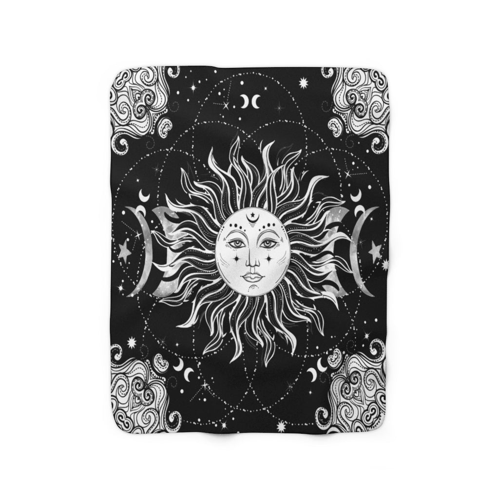 Magic Sun Soft Fluffy Blanket - Celestial Witchy Throw