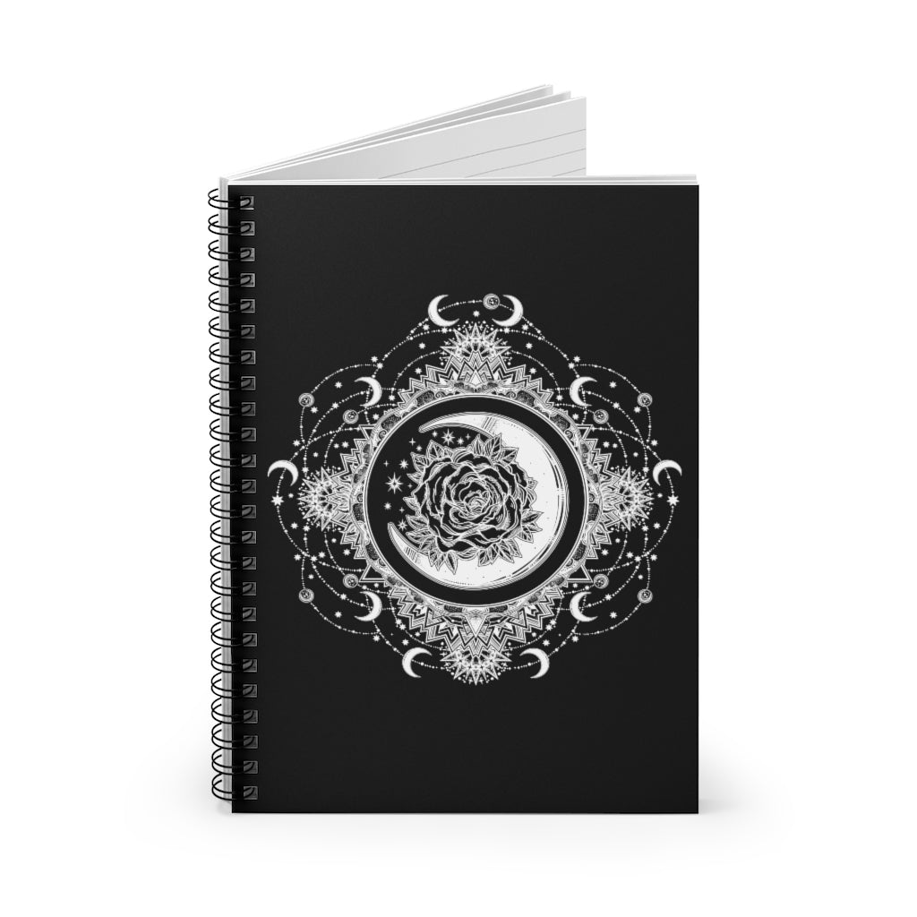 Moon Mandala Spiral Notebook - Mystical Sun and Moon Journal