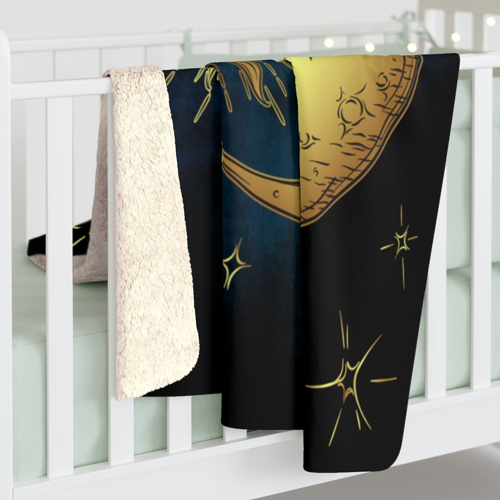 Sun and Moon Blanket Celestial Throw Shores Of Moon