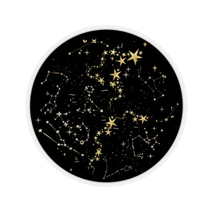 black gold full moon circle sticker constellations astrology