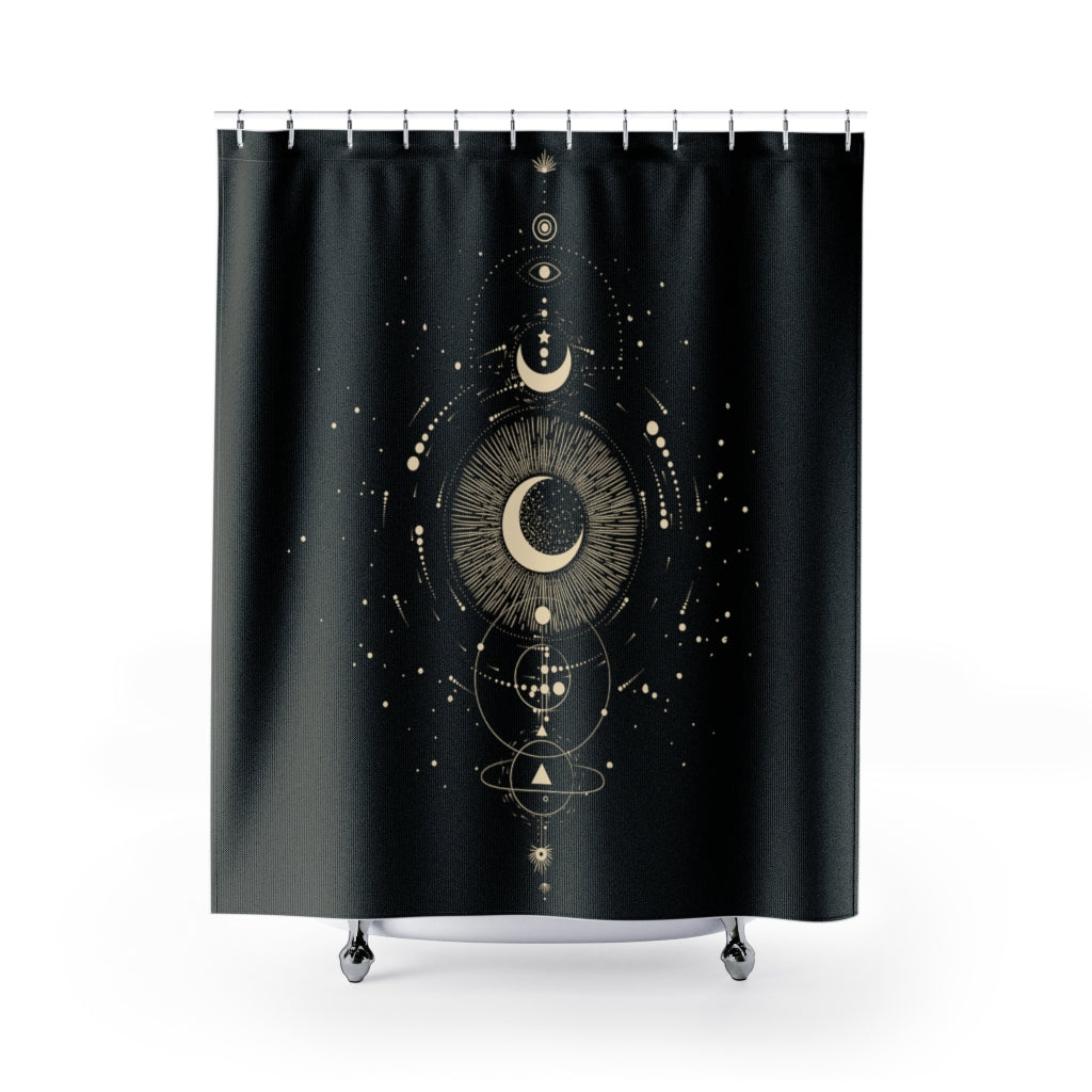 The Moon Mystery Shower Curtain