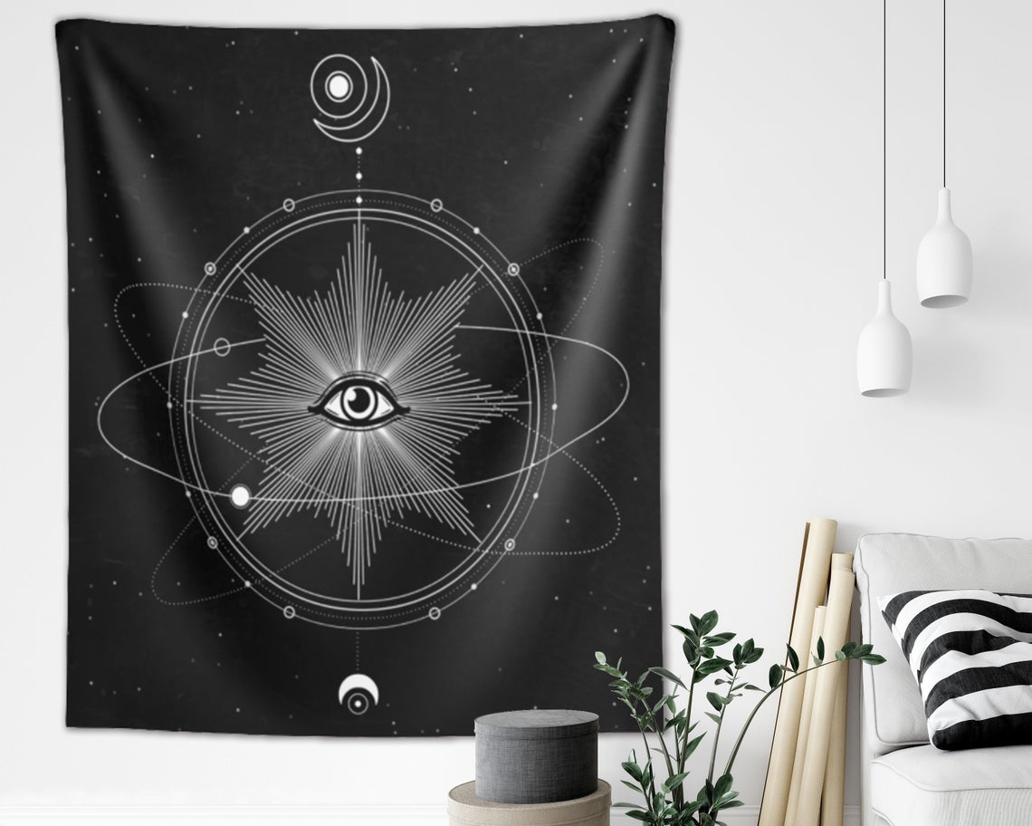 Third Eye Sacred Geometry Tapestry