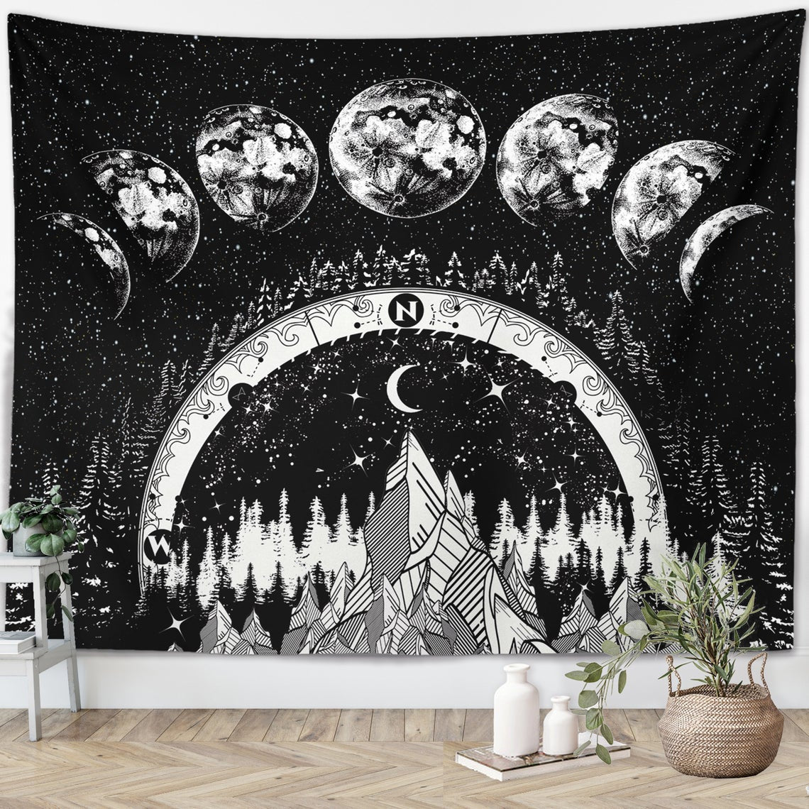 Moon discount phases tapestry