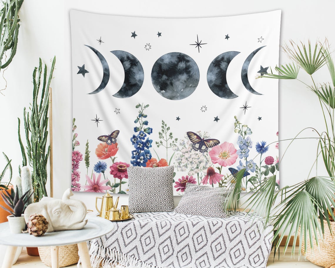 bohemian moon tapestry