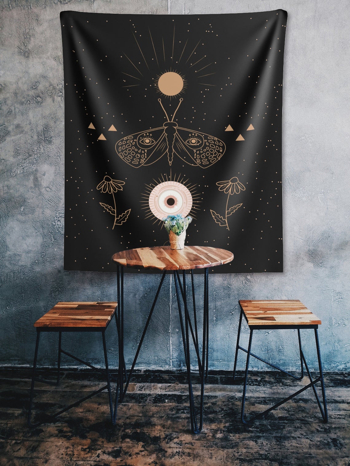 moth and moon tapestry