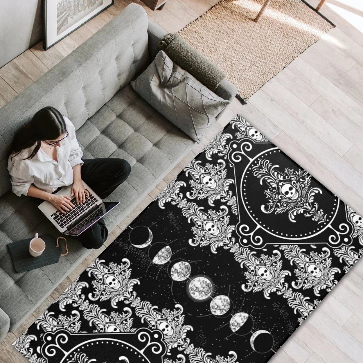 Luna Area Rug Skull & Luna Area Rug – Shores Of Moon