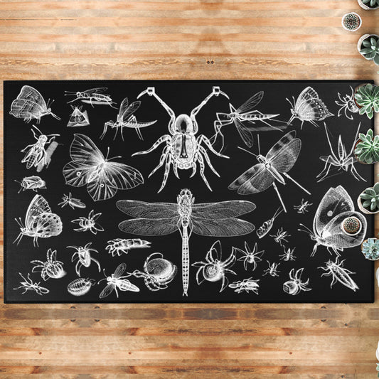 Insects and Moths Area Rug - Goth Floor Mat