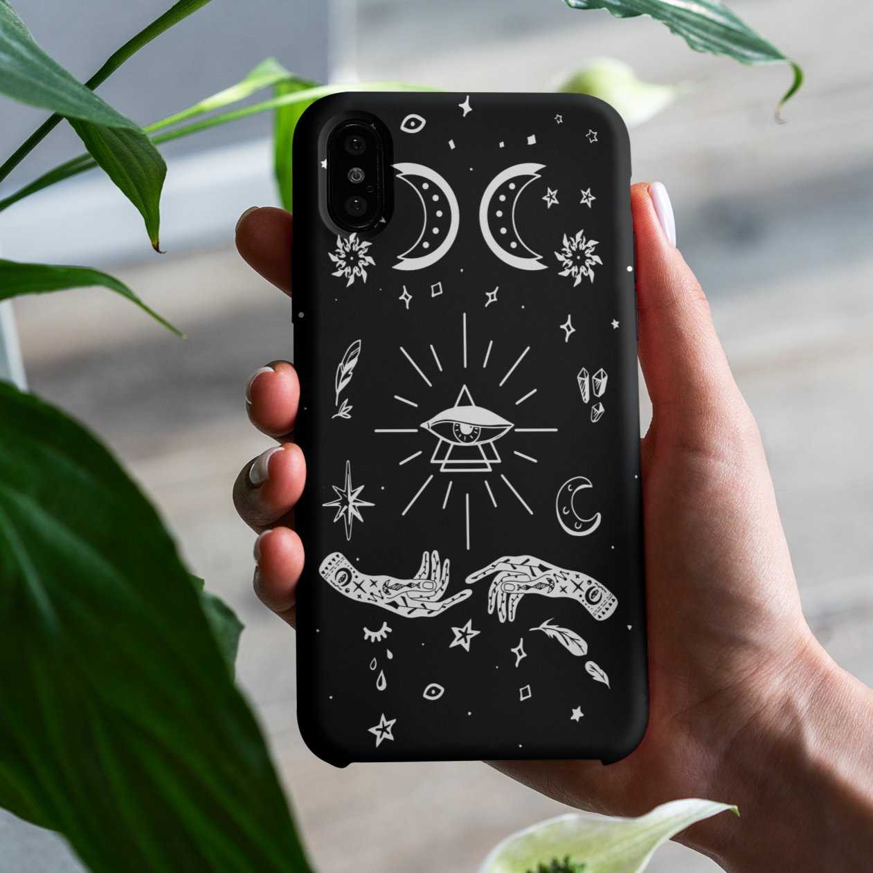 Mystical Phone Case Third Eye Moons