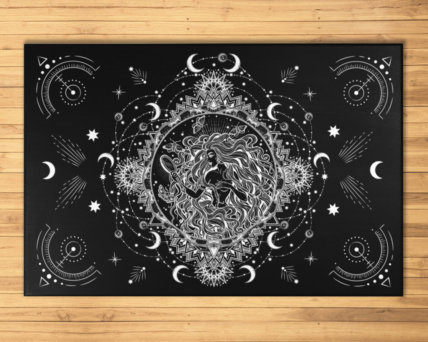 moon goddess area rug